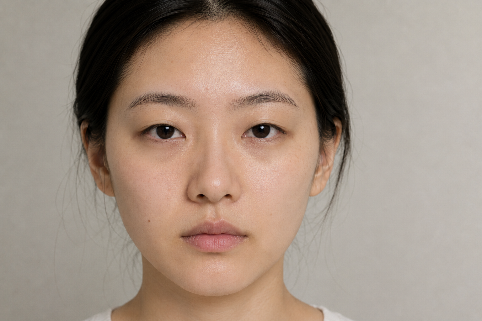 用于观察原生眼部结构的正面人像