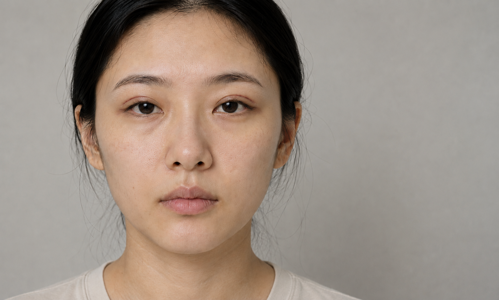 用于再次评估眼部结构的正面人像